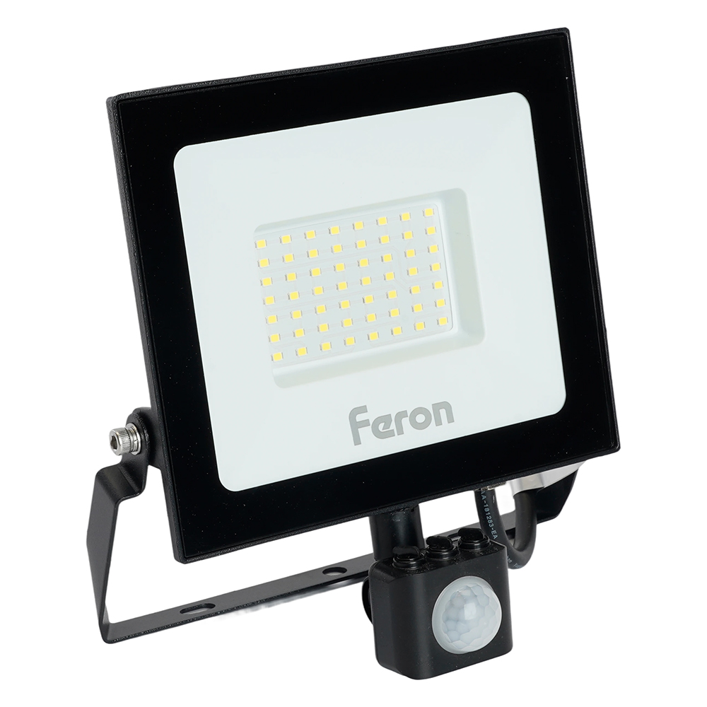 FERON Светодиодный прожектор Feron с датчиком LL-908 IP44 50W 6400K — 10.00Вт IP20