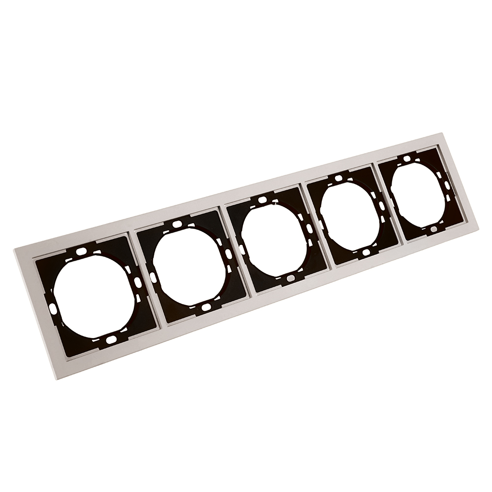 Рамка 5-местная, STEKKER, серия Мия, PFR00-3005-08, пудровый жемчуг