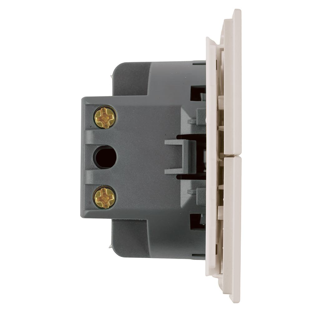 Выключатель 2-клавишный c индикатором (механизм), STEKKER, 250В, 10А, серия Мия, RSW10-3102-10, пудровый жемчуг