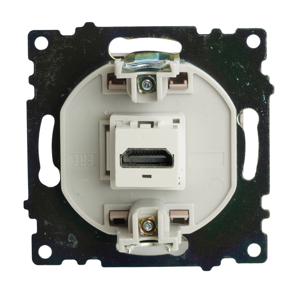 Розетка HDMI 2.1, Type A (механизм), STEKKER GLS00-7118-02, серия Катрин, шампань