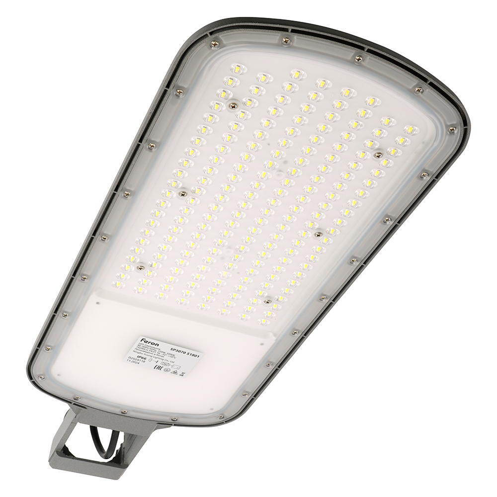 Светодиодный уличный консольный светильник Feron SP3070 120W 5000K AC90-300V, серый