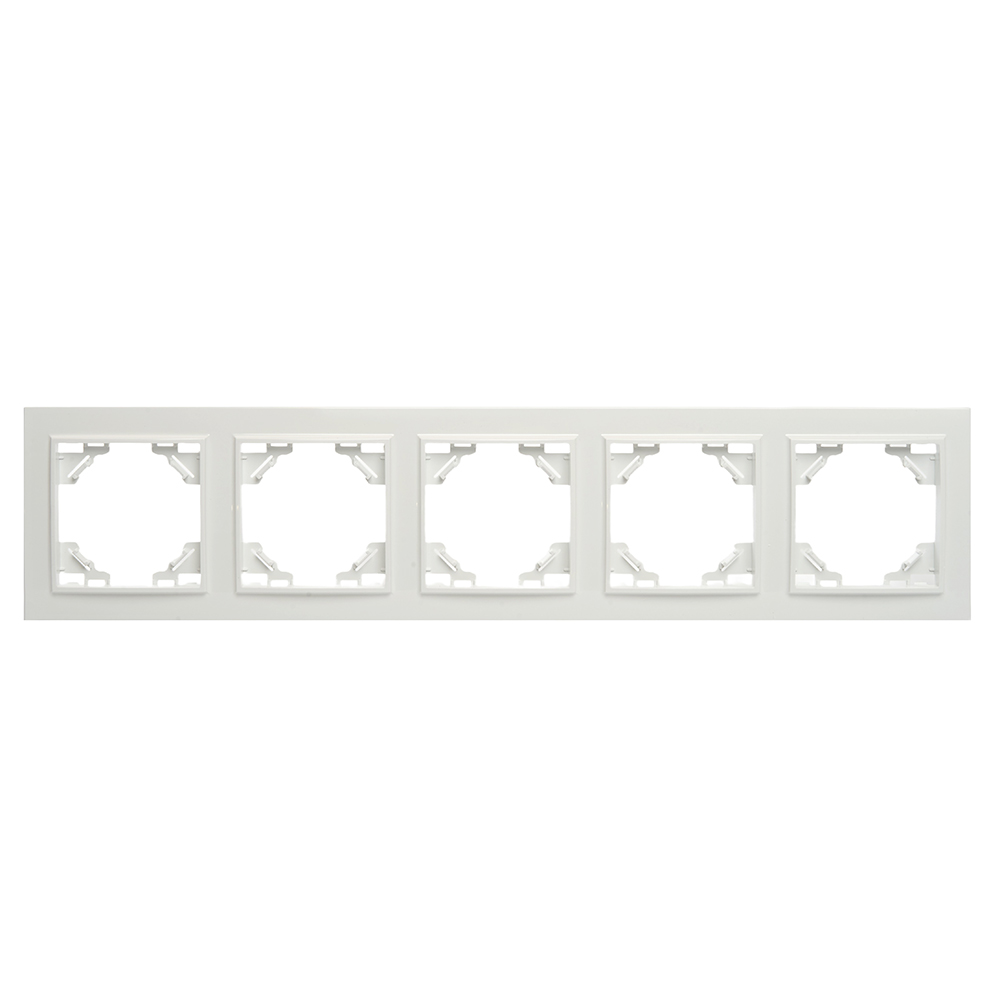 Рамка 5-местная горизонтальная STEKKER, PPFR00-9005-01, серия Эрна, белый