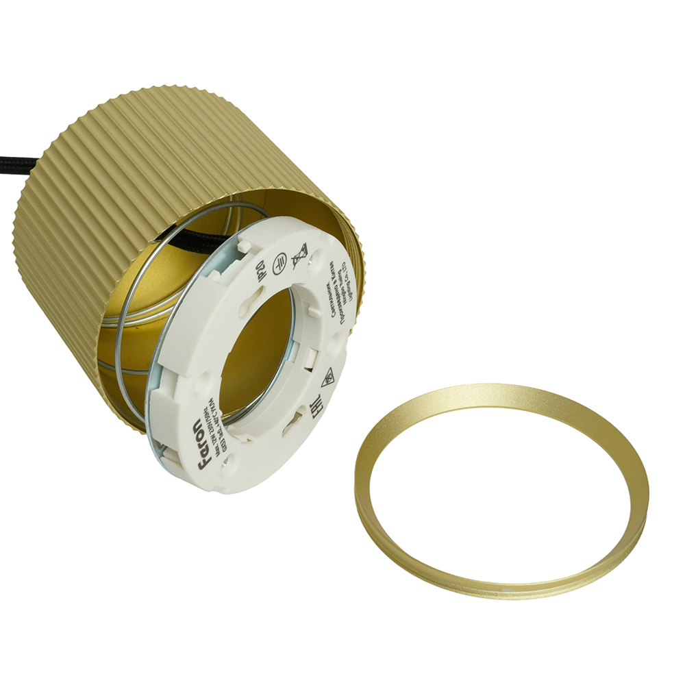 Светильник потолочный Feron Barrel HL4588 ARIA levitation 12W, 230V, GX53, золото + черный, на подвесе 1,7 м