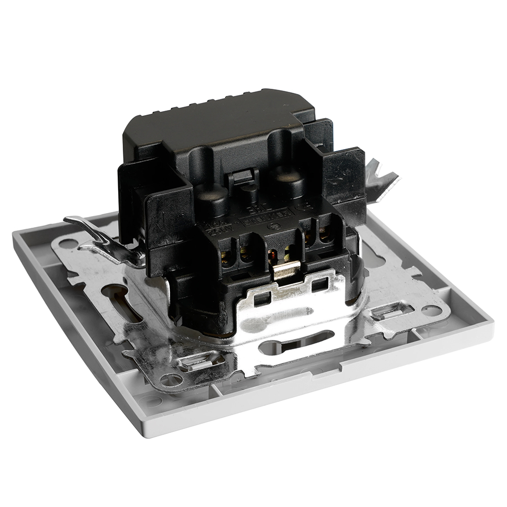 Розетка 1-местная STEKKER, PST16-9016-01, 250В, 2.1А с USB+ type C, серия Эрна, белый