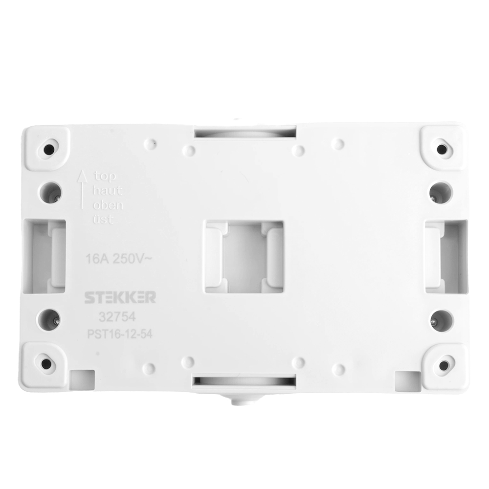 Розетка 2-местная с крышкой с/з STEKKER PST16-12-54, пластик АВS, 250В, 16А, IP54, серый/графит от компании Stekker