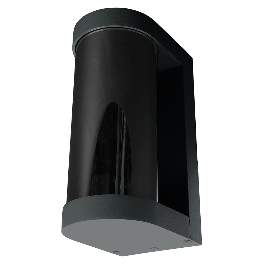 Светильник садово-парковый Feron DH1901, на стену, E27 230V, черный/зеркальный