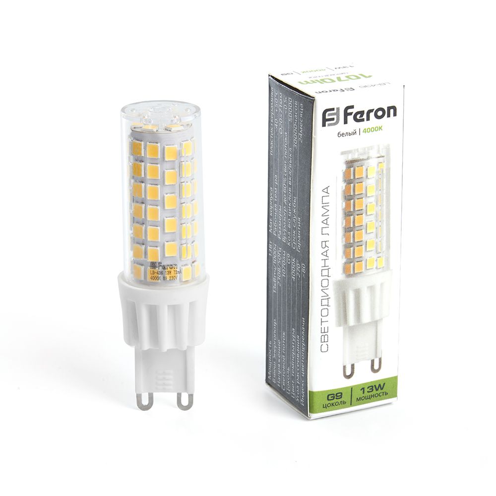 Лампа светодиодная Feron LB-436 G9 13W 175-265V 4000K