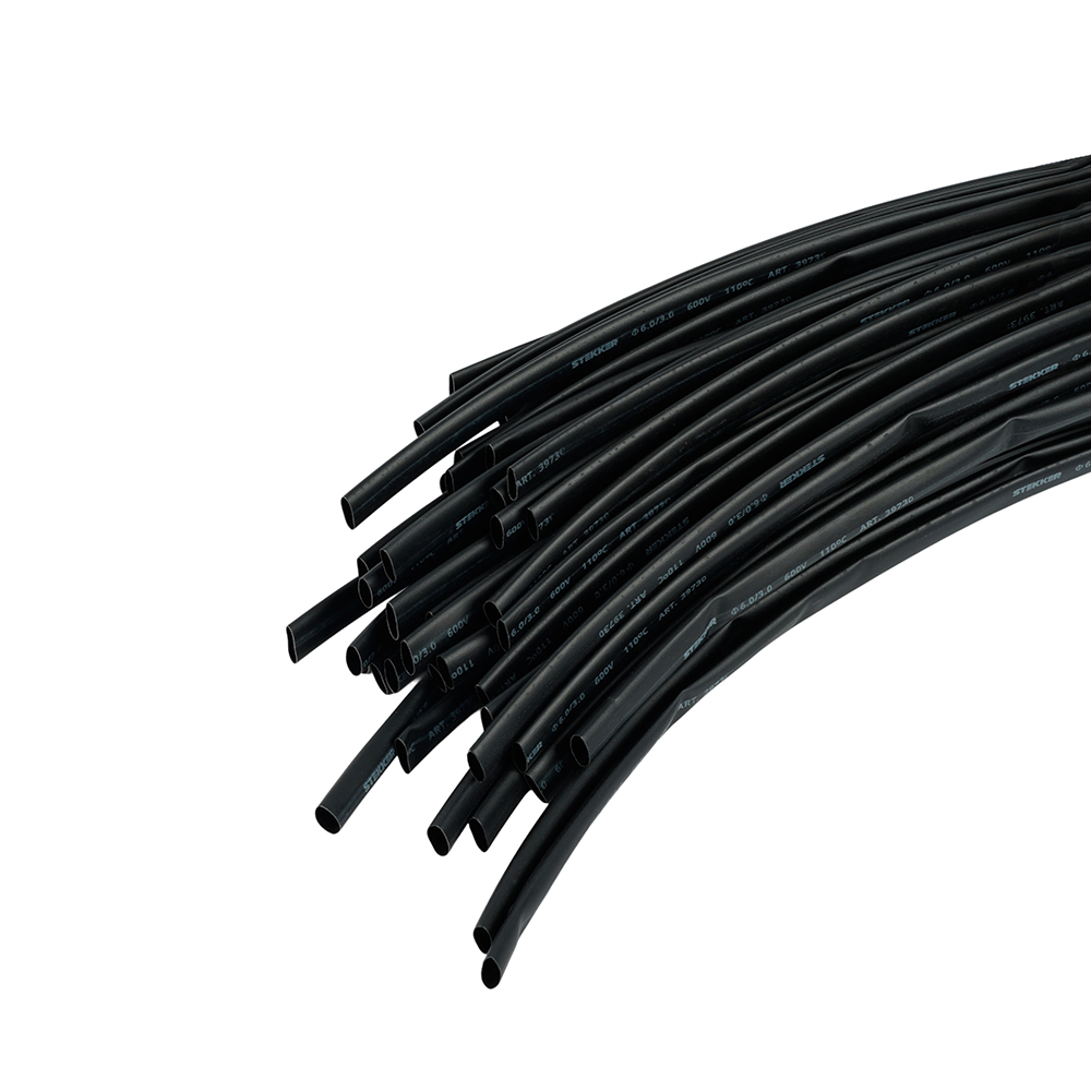 Термоусадочная трубка STEKKER HST-630-100 BK, длина 100 см., коэф. усадки 2:1, черный от компании Ферон