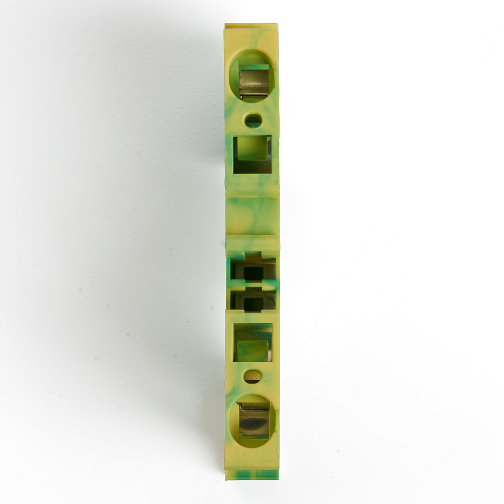 Зажим пружинный, 2-проводной проходной ЗНИ - 10,0 (JXB ST 10), желтый, зеленый STEKKER
