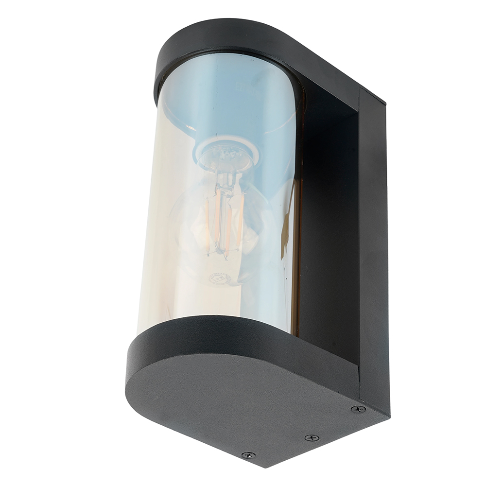 Светильник садово-парковый Feron DH1901, на стену, E27 230V, черный/янтарный от компании Ферон по цене 