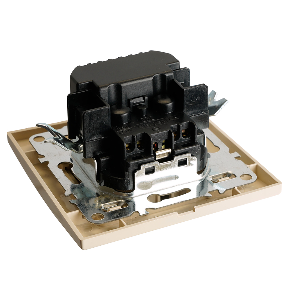 Розетка 1-местная с/з STEKKER, PST16-9016-02, 250В, 16А с USB+ type C, серия Эрна, слоновая кость