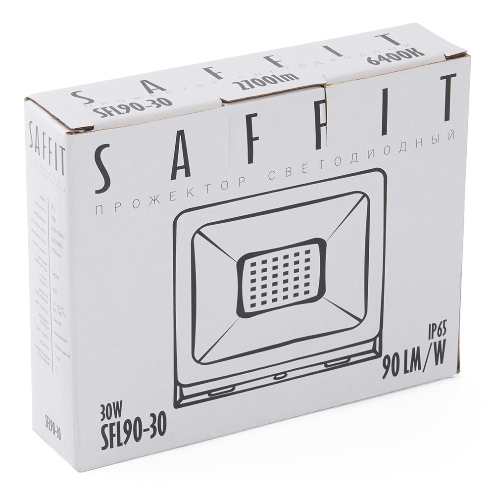 Светодиодный прожектор SAFFIT SFL90-30 IP65 30W 6400K белый