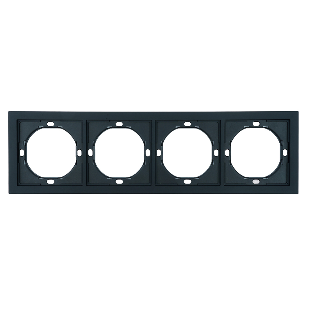 Рамка 4-местная, STEKKER, серия Мия, PFR00-3004-05, черный бархат от компании Stekker