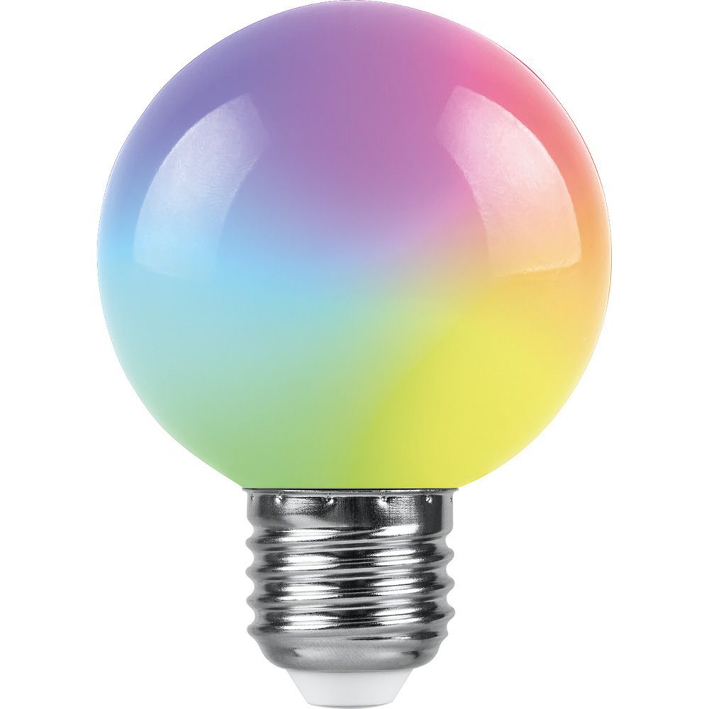 Лампа светодиодная Feron LB-371 Шар матовый E27 3W 230V RGB быстрая смена цвета