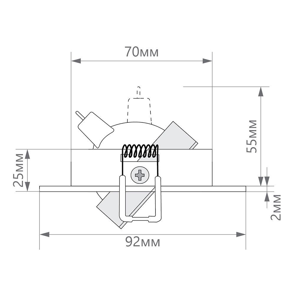 Светильник встраиваемый Feron DL2811 потолочный MR16 G5.3 хром
