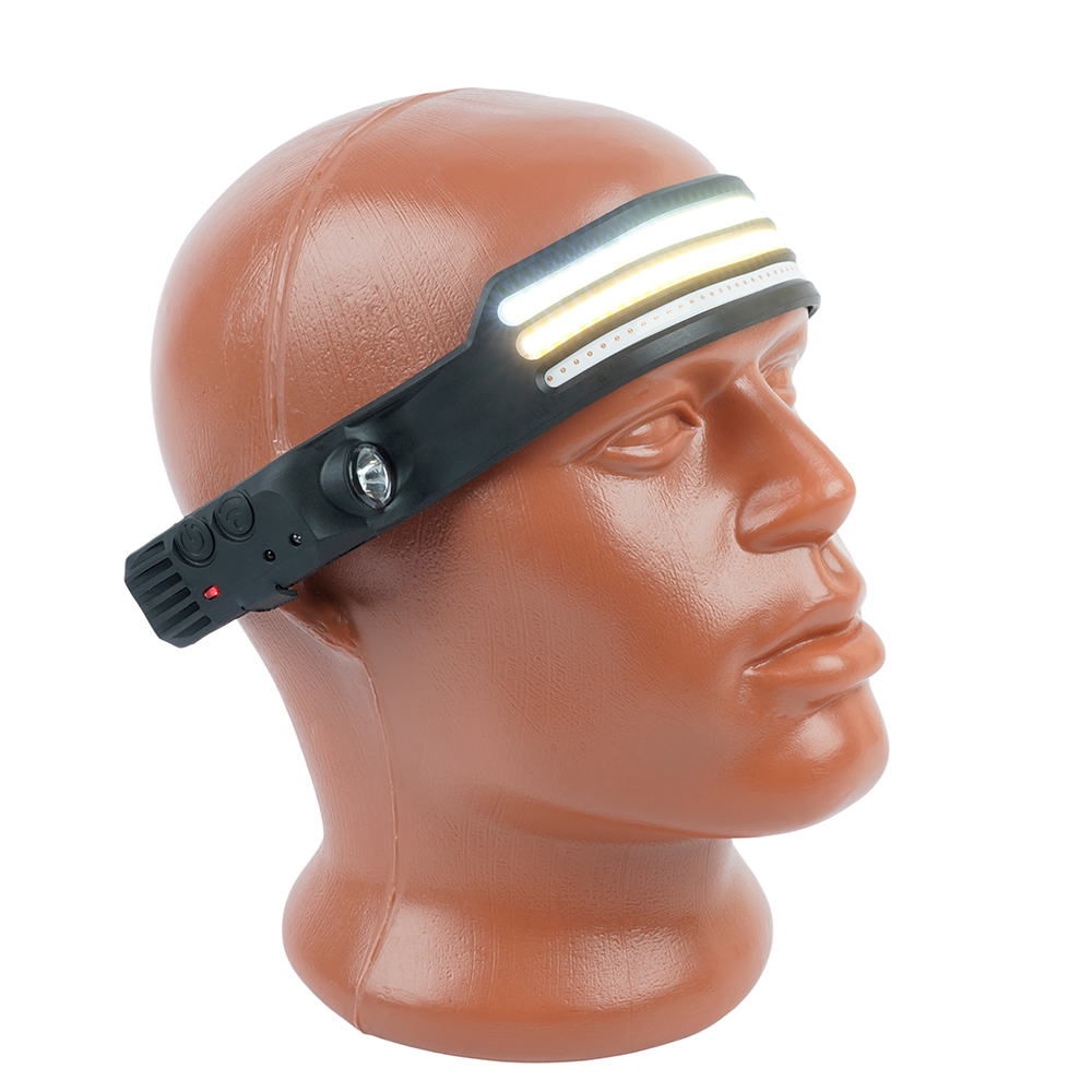 Фонарь налобный FERON TH2316 c аккумулятором 5W, 1200mAh IP44, USB type-C, ABS пластик, резина