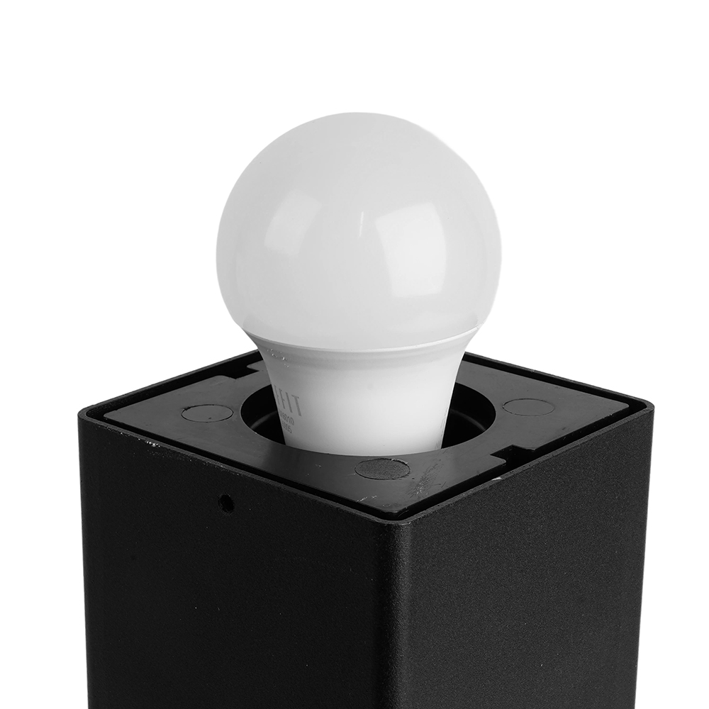 Светильник садово-парковый с розеткой Feron DH0206, столб,  E27 230V, черный