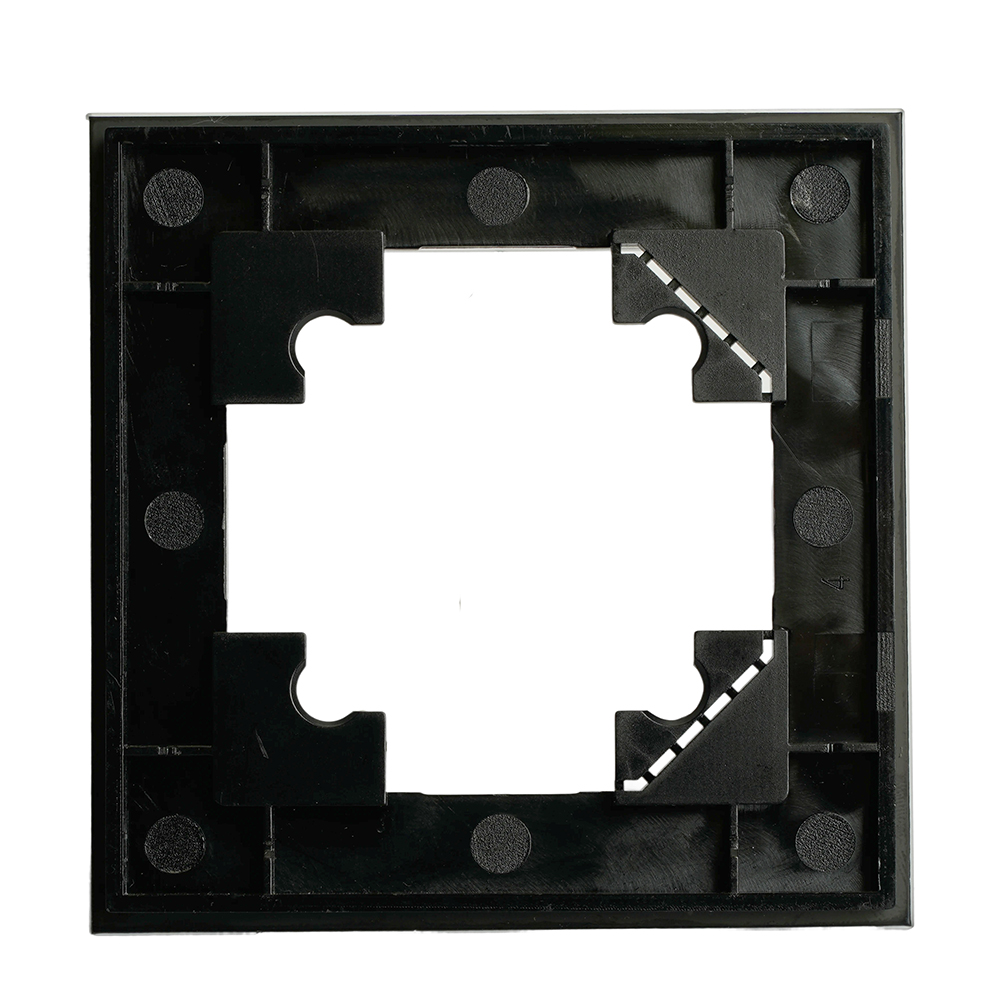 Рамка 1-местная для сенсорных механизмов, подсветки, стекло, STEKKER, GFR00-7001-05S, серия Катрин, черный