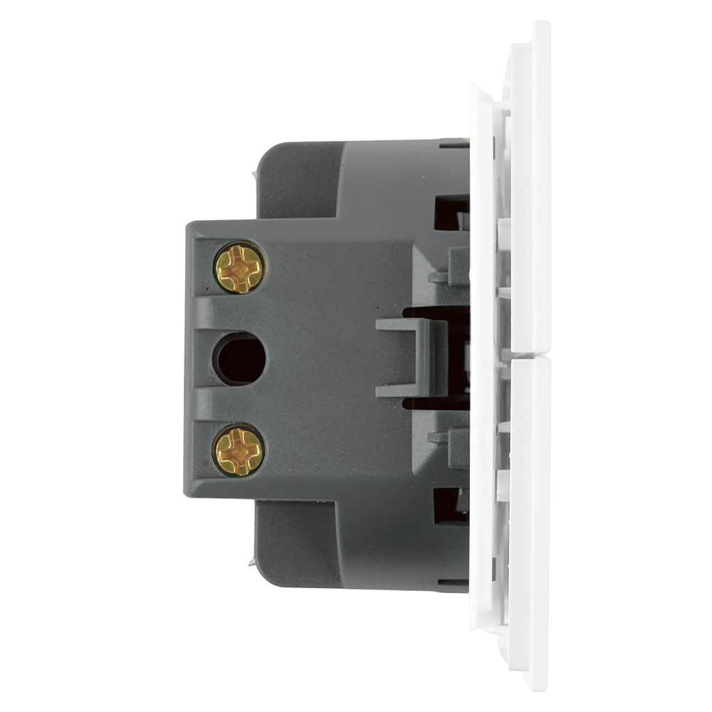 Выключатель 2-клавишный (механизм), STEKKER, 250В, 10А, серия Мия, RSW10-3104-01, белая магнолия