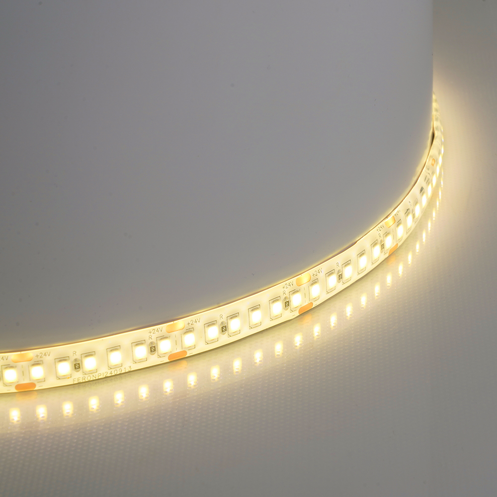 Светодиодная LED лента Feron LS512, 180SMD(2835)/м 16Вт/м 24V 5000*10*2.3мм 3000К IP65