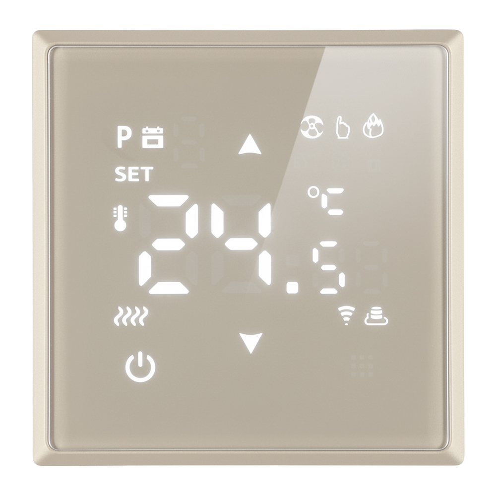 Терморегулятор Wi-Fi (механизм), STEKKER, 250В, 3500Вт, серия Эмили, RSW00-5119-08, кашемир, soft touch