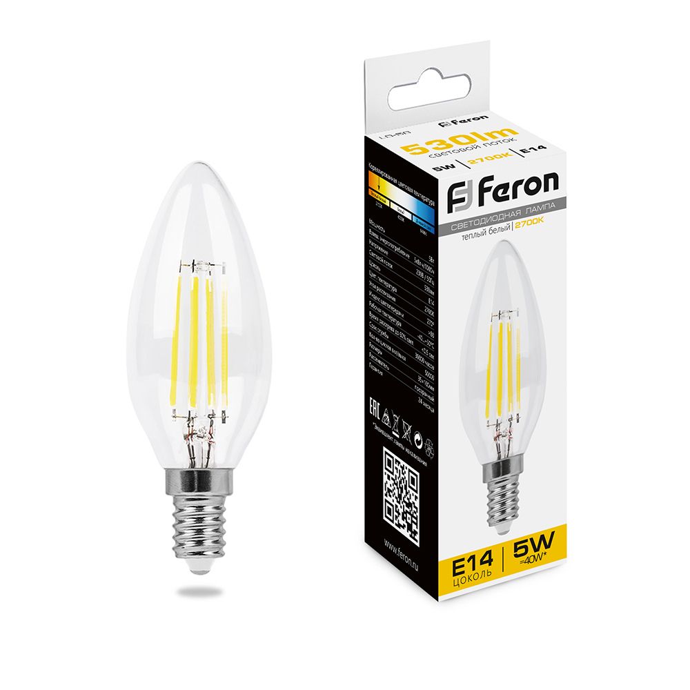 Лампа светодиодная LB-58 Свеча E14 Feron 25572 25572