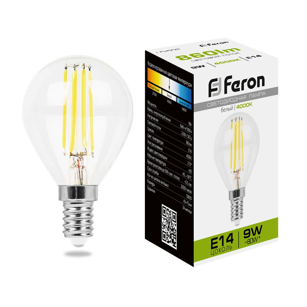 Лампа светодиодная LB-509 Шарик E14 Feron 38002 38002