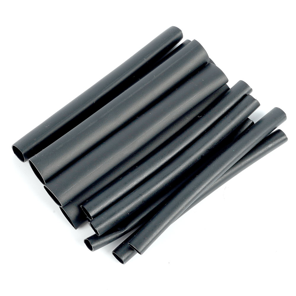 Набор термоусадочных трубок N8 STEKKER HSTGS2, длина 10 см., коэф. усадки 3:1, черный (12шт в упаковке)