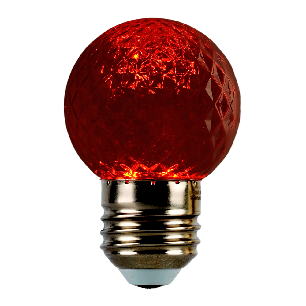 Лампа светодиодная Feron LB-385 Шарик красный прозрачный E27 1W 230V