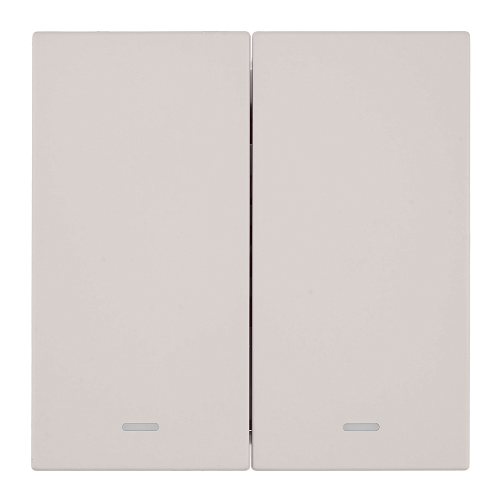 Выключатель 2-клавишный c индикатором (механизм), STEKKER, 250В, 10А, серия Мия, RSW10-3102-10, пудровый жемчуг