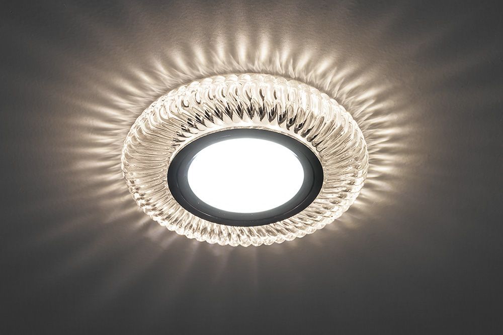 Светильник встраиваемый с LED подсветкой Feron CD988 потолочный MR16 G5.3 прозрачный