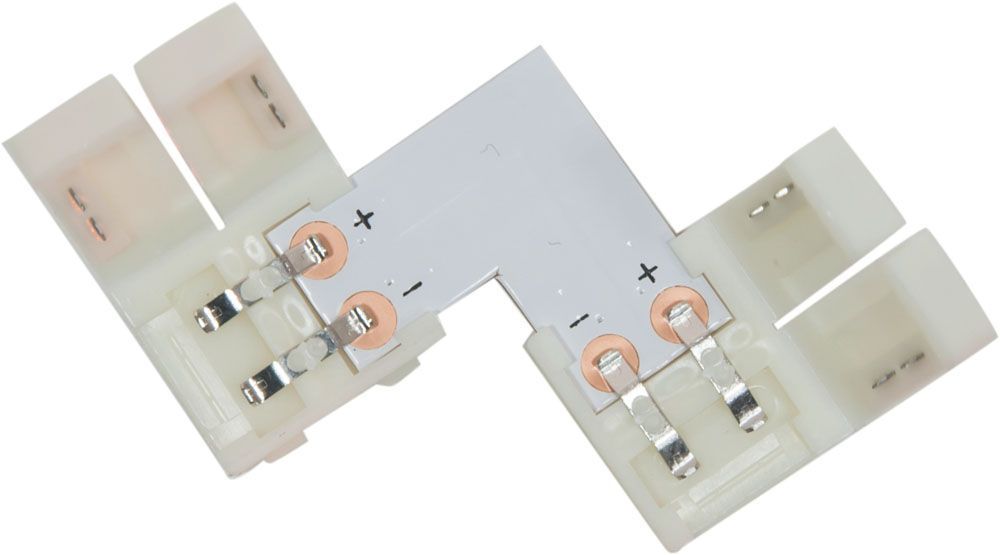 Комплект L коннекторов  с соединителем для светодиодной ленты (5050/10мм), LD185