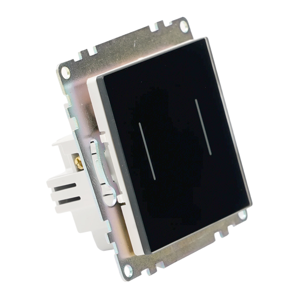 Выключатель 2-клавишный сенсорный (механизм) 250В, 5А, серия Катрин, черный