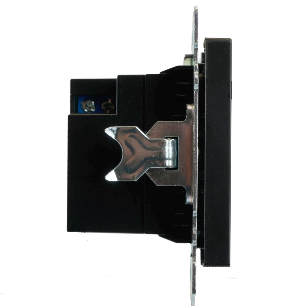 Розетка 2-местная USB + type C (механизм), STEKKER GLS10-7116-05, 250B, 3А, серия Катрин, черный