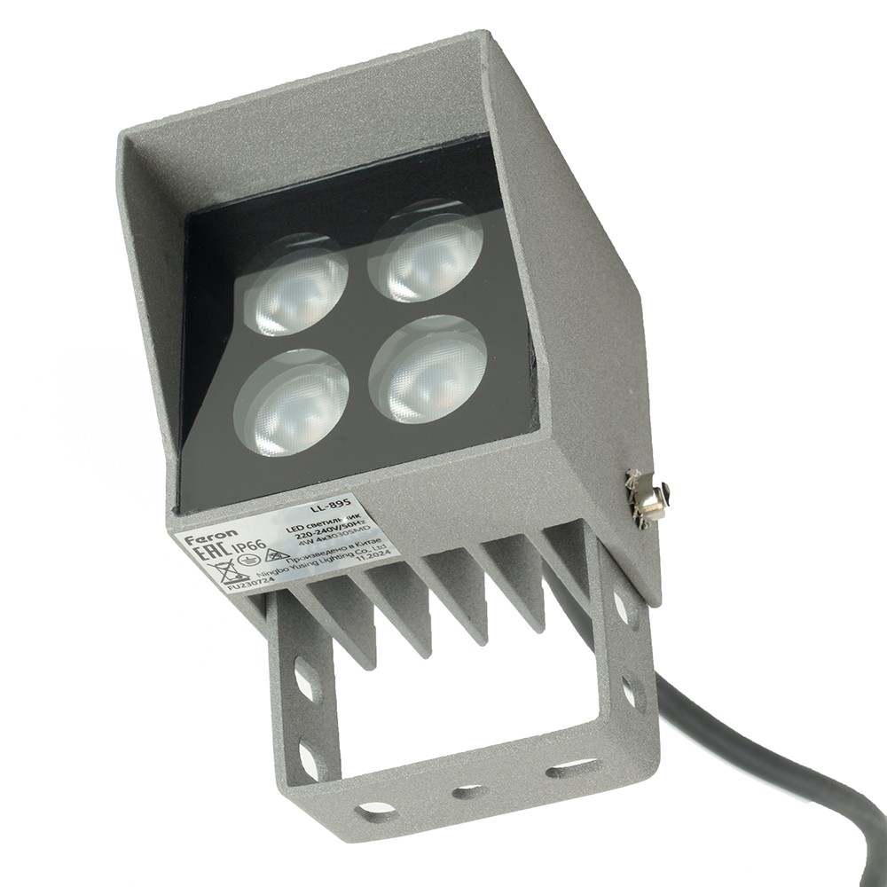 Светодиодный светильник ландшафтно-архитектурный Feron LL-895  AC220-240 4W 6400K IP66, квадрат