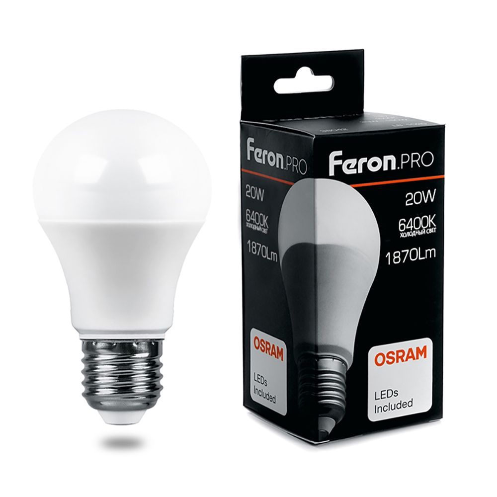 Лампа светодиодная Feron.PRO LB-1020 Шар E27 20W 175-265V 6400K