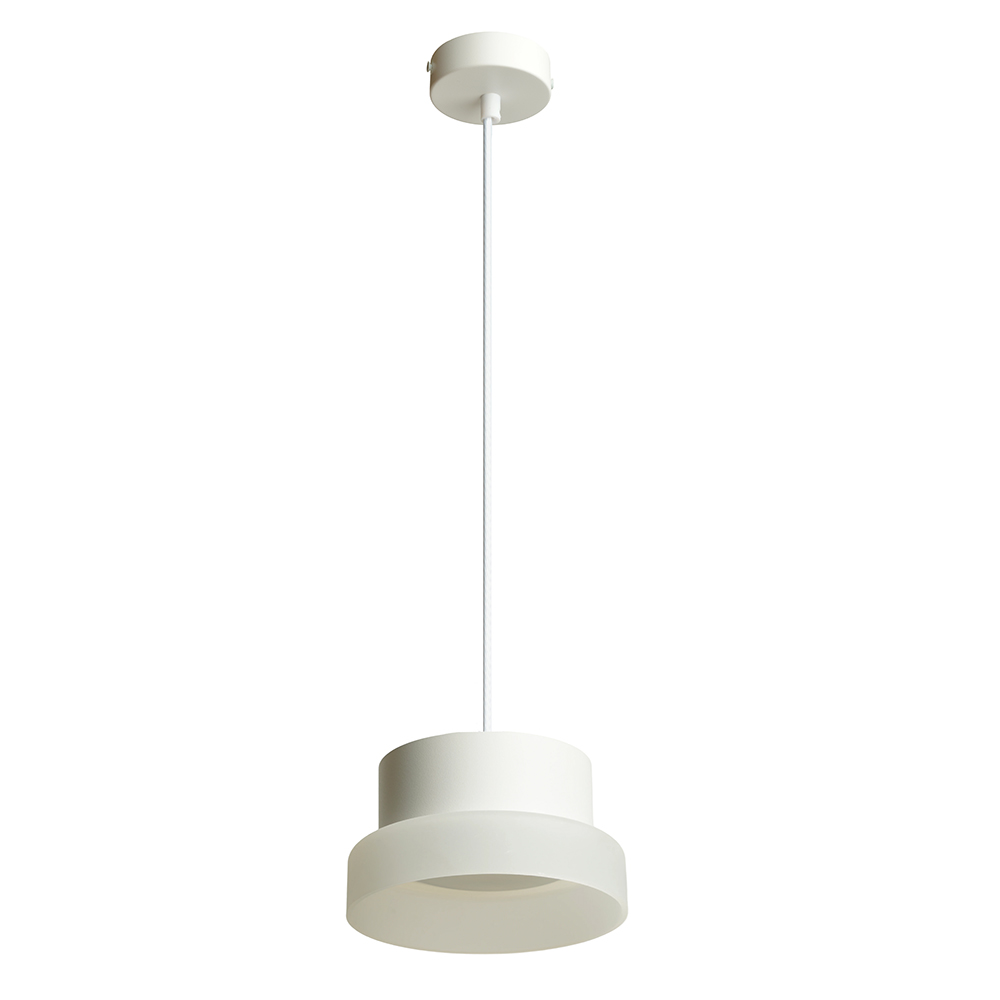 Светильник потолочный Feron Barrel HL4608 OPAL levitation 12W, 230V, GX53, белый, на подвесе 1,7 м