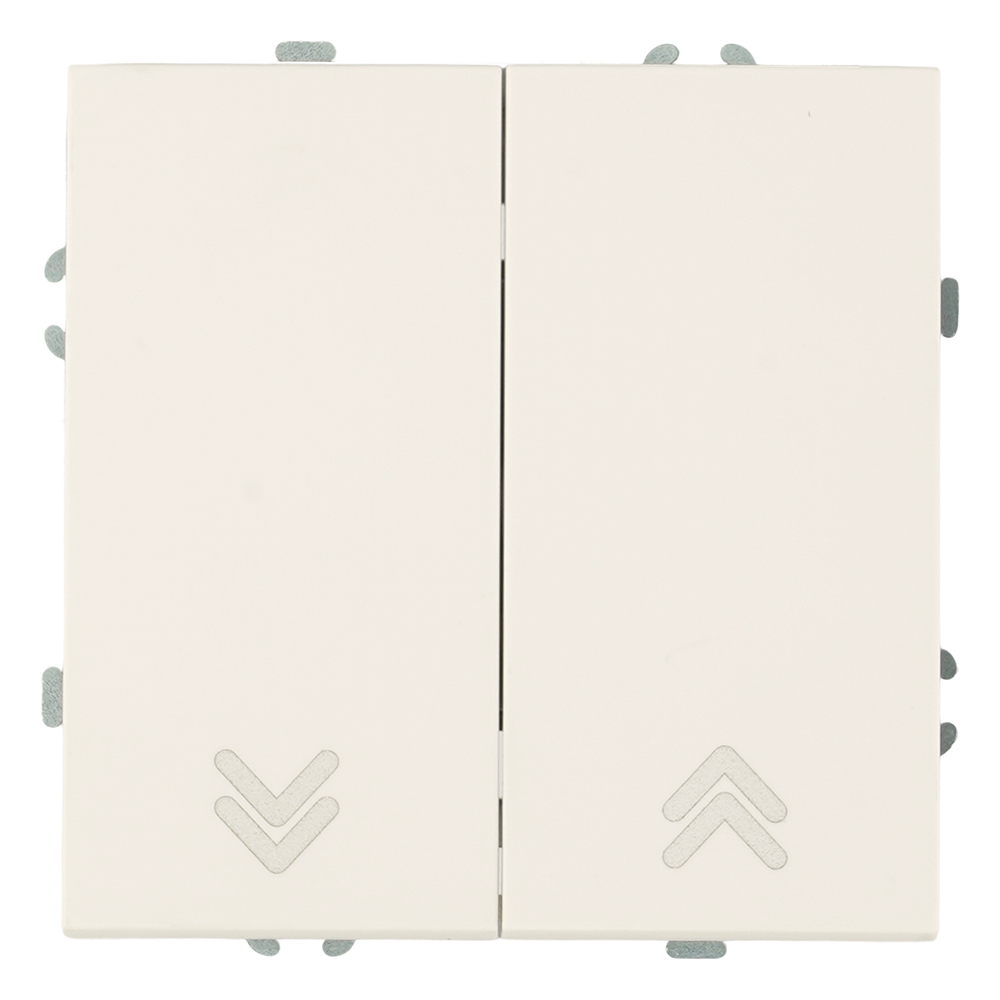 Выключатель 2-клавишный самовозвратный (механизм), STEKKER. 250В, 10А, серия Эмили, RSW10-5113-01, белый фарфор, soft touch