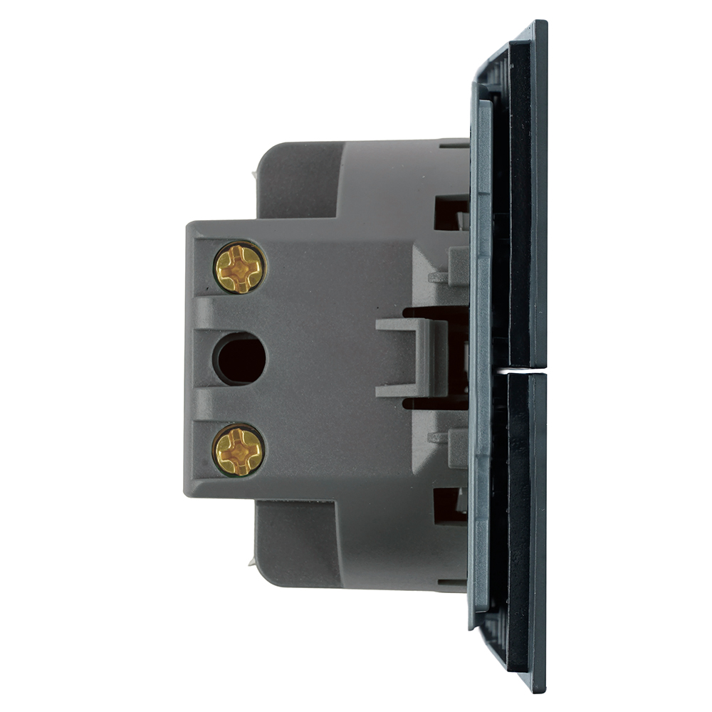 Выключатель 2-клавишный (механизм), STEKKER, 250В, 10А, серия Мия, RSW10-3104-05, черный бархат