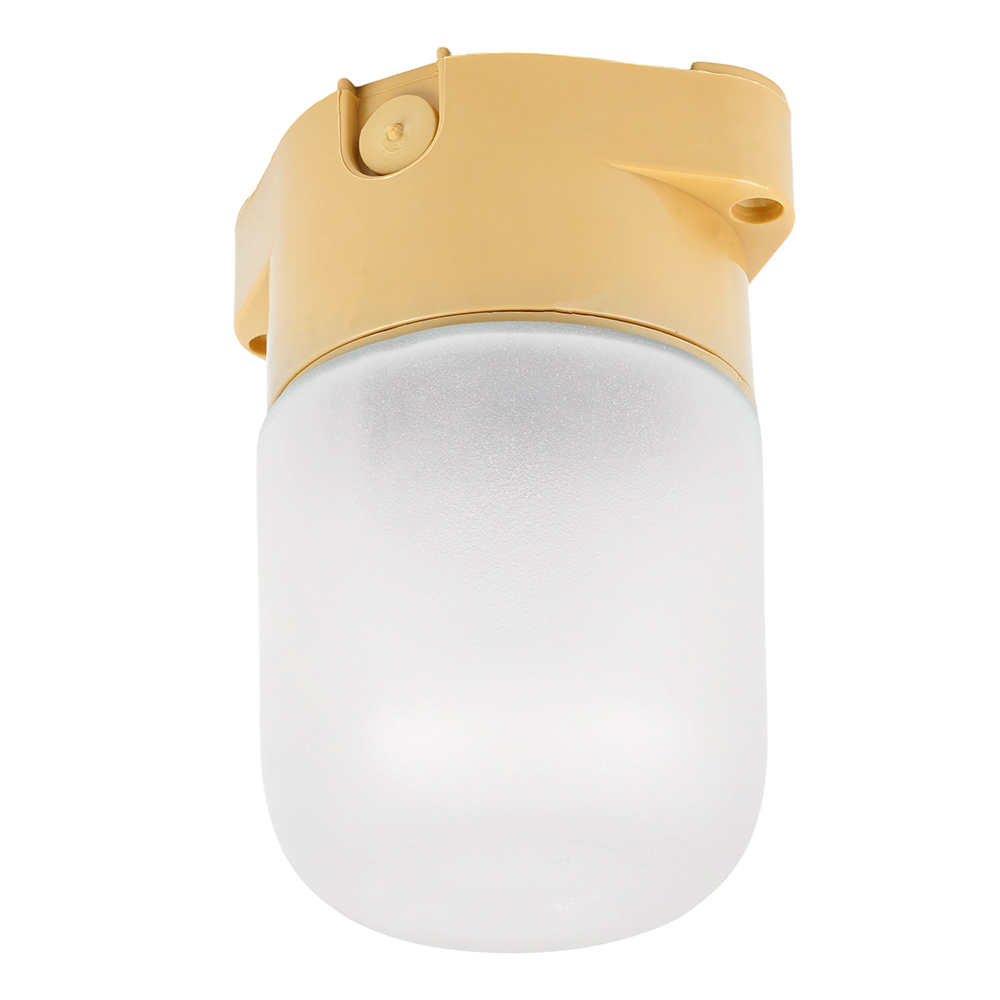 Светильник НББ 01-60-001 138х105х84мм, E27 max 60Вт, прямой пласт. корпус, стекло, IP65, бежевый