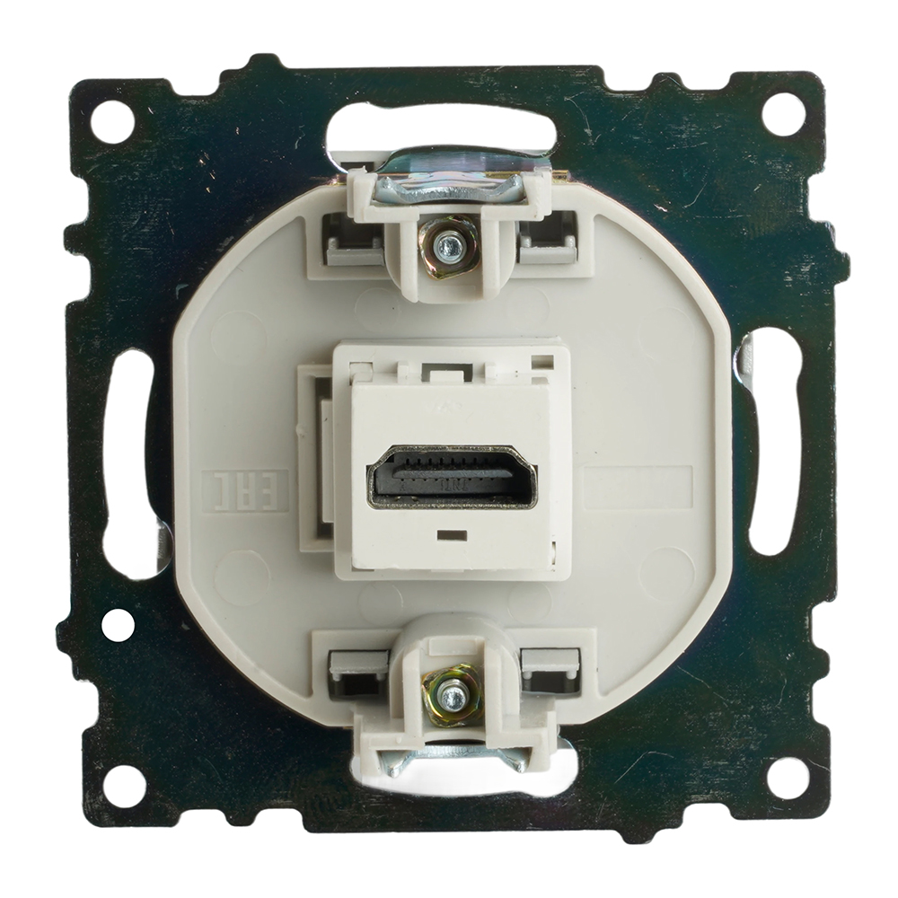 Розетка HDMI 2.1, Type A (механизм), STEKKER GLS00-7118-03, серия Катрин, серебро