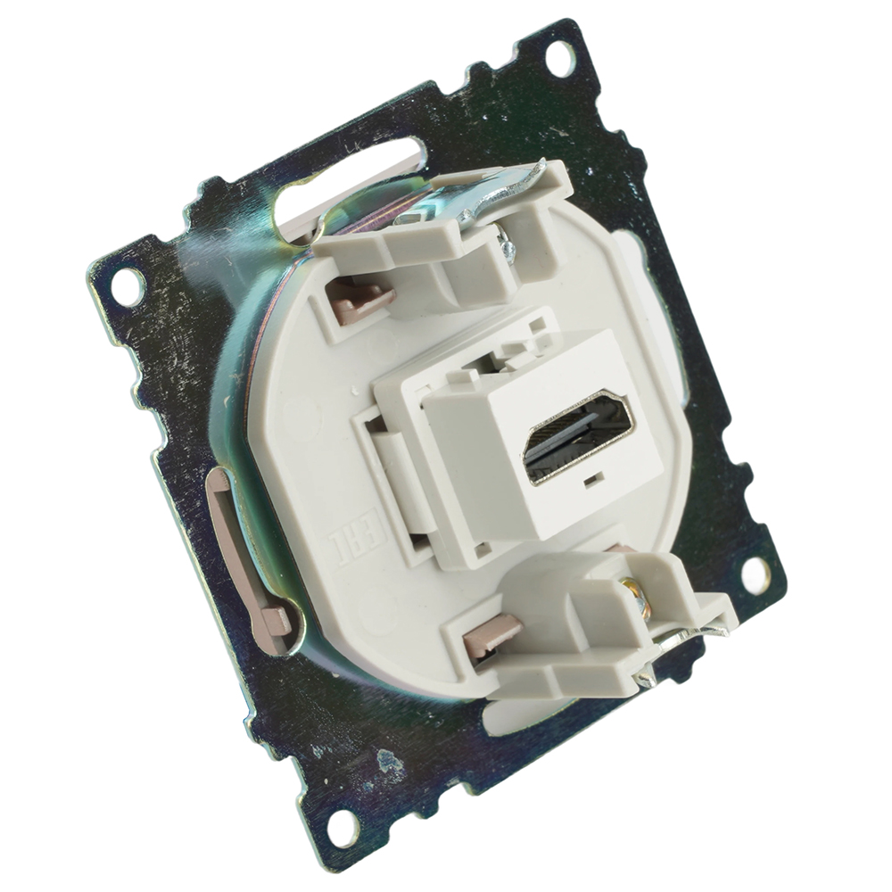 Розетка HDMI 2.1, Type A (механизм), STEKKER GLS00-7118-02, серия Катрин, шампань