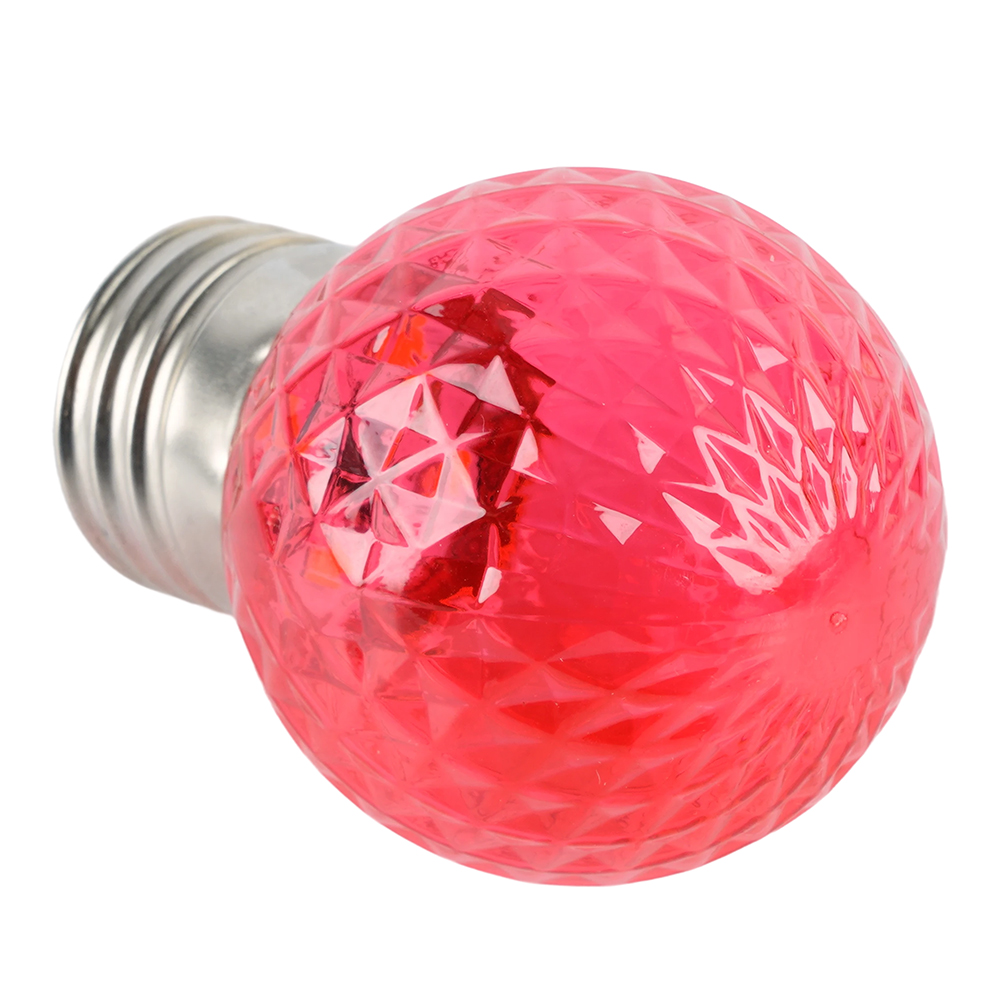 Лампа светодиодная Feron LB-385 Шарик красный прозрачный E27 1W 230V