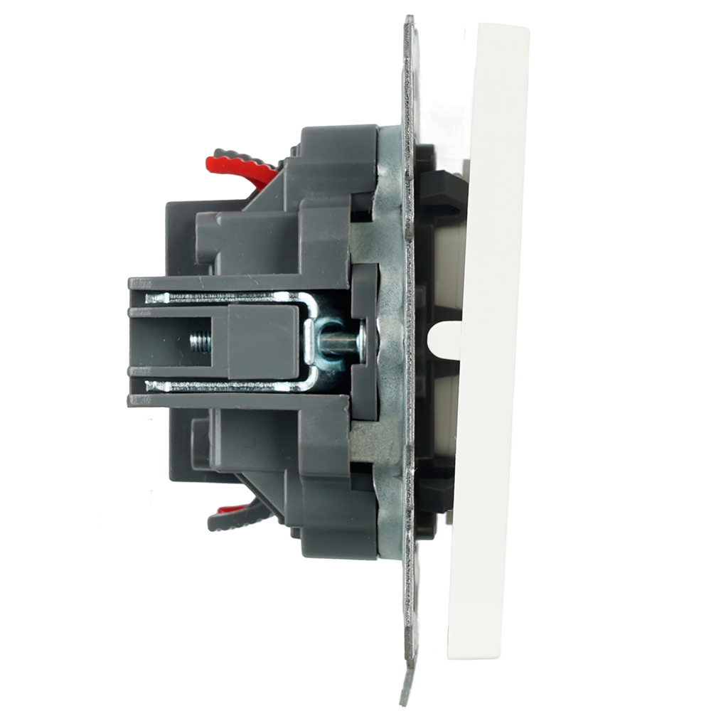 Переключатель 2-клавишный (механизм), СЗК, STEKKER, 250В, 10А, серия Эмили, RSW10-5107-01ZK, белый фарфор, soft touch