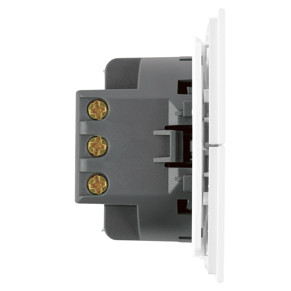 Переключатель 2-клавишный (механизм), STEKKER, 250В, 10А, серия Мия, RSW10-3107-01, белая магнолия