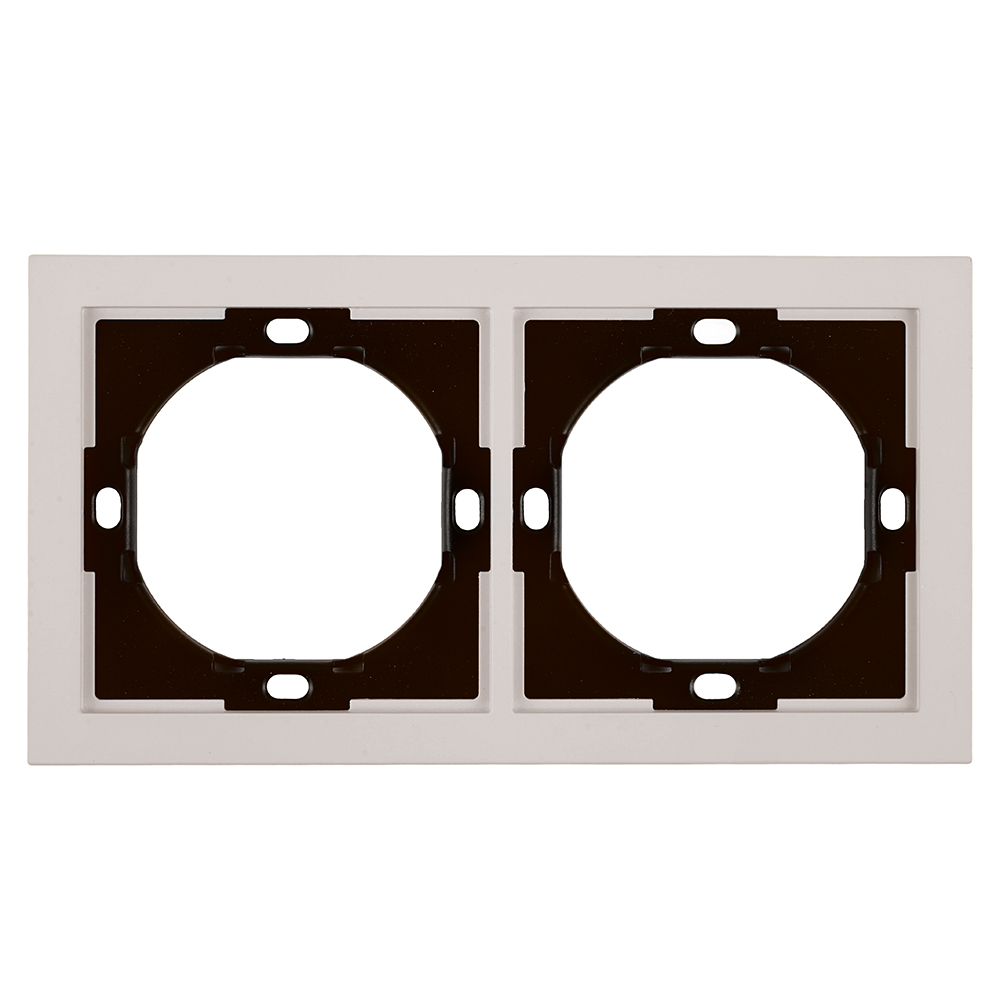 Рамка 2-местная, STEKKER, серия Мия, PFR00-3002-08, пудровый жемчуг