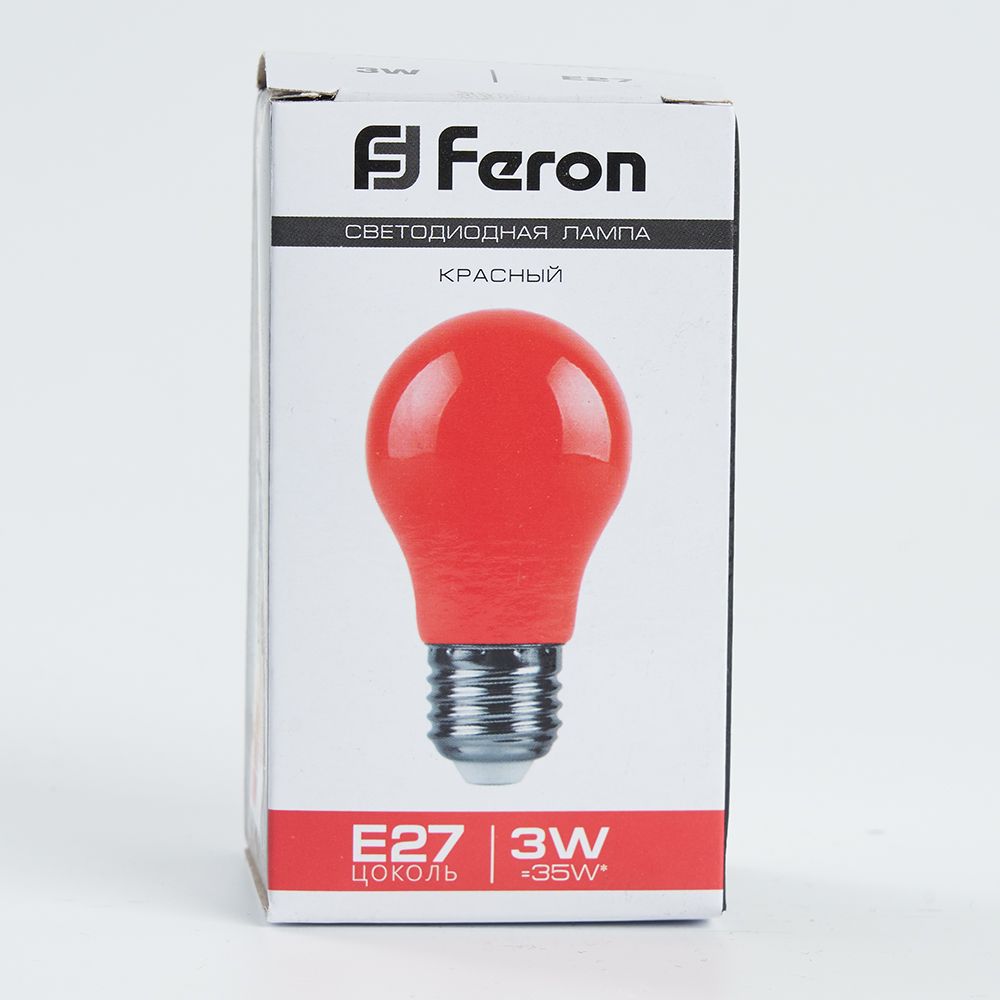 Лампа светодиодная Feron LB-375 E27 3W 230V красный
