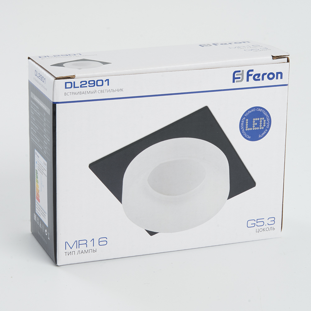 Светильник встраиваемый Feron DL2901 потолочный MR16 G5.3 черный