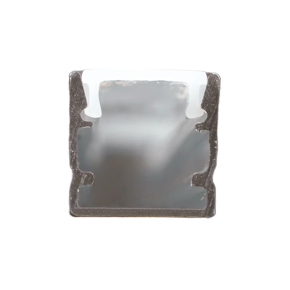 Профиль алюминиевый накладной, 10х10мм, серебро, CAB243 (в комплекте с матовым экраном, 2 заглушками, 4 крепежами) FERON