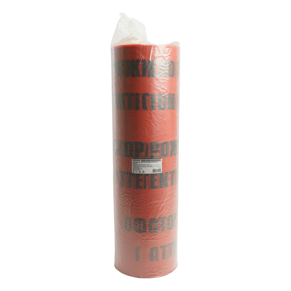 Лента сигнальная, 100 п.м.х450 ммх100 мкм, STEKKER красный/черный INTP10-450-100